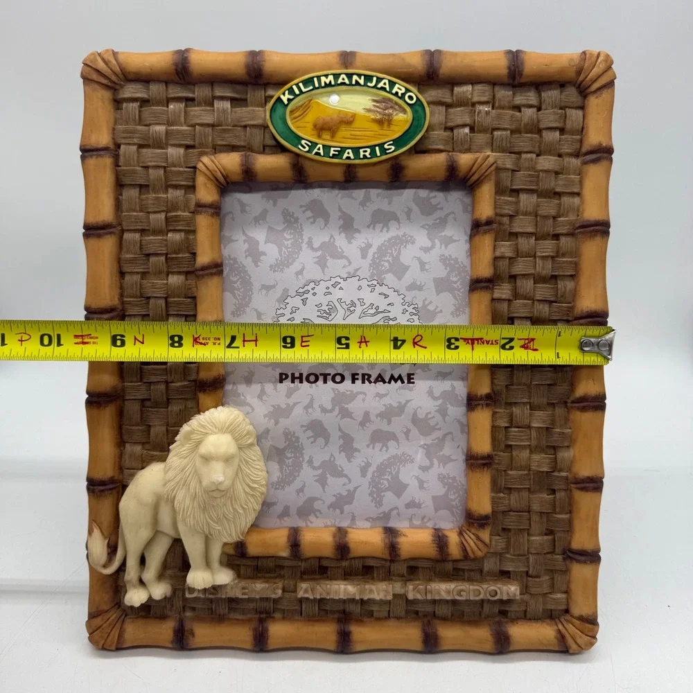 Disney Kilimanjaro Safaris Photo Frame Animal Kingdom Vintage Bamboo Lion Brown